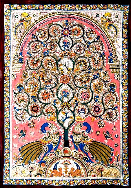 Blossoming Tree - Large Kalamkari Painting