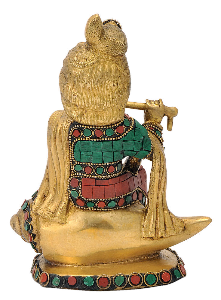 Baby Krishna Brass Statue