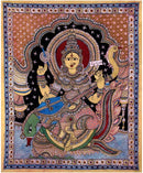 Goddess Saraswati - Cotton Kalamkari Painting