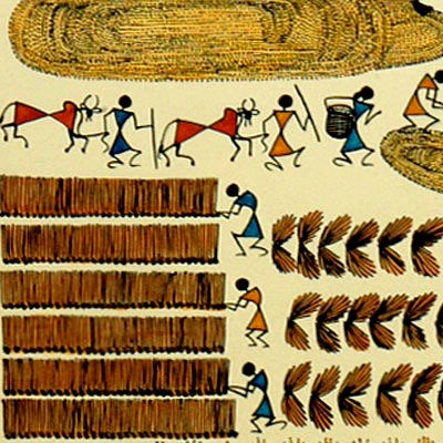 Harvest Charm - Warli Art Painting