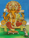 Lord Vinayak - Indian Batik Art Painting