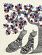 Big Cats Under the Tree - Gond Painting