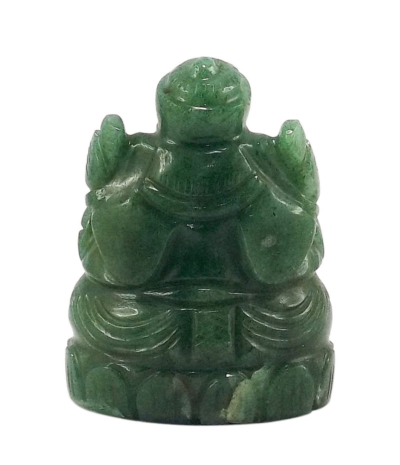 Green Aventurine Lord Ganesha Statue 2.5"