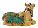 Seated Nandi Bull Ornate Brass Sculpture