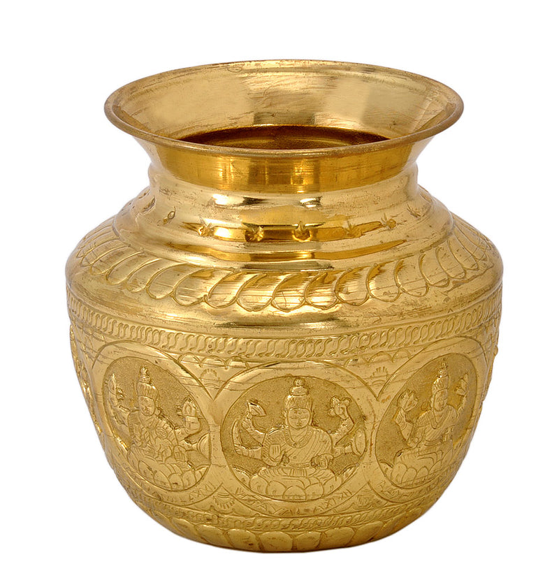 Ashta Lakshmi Carved Puja Lota