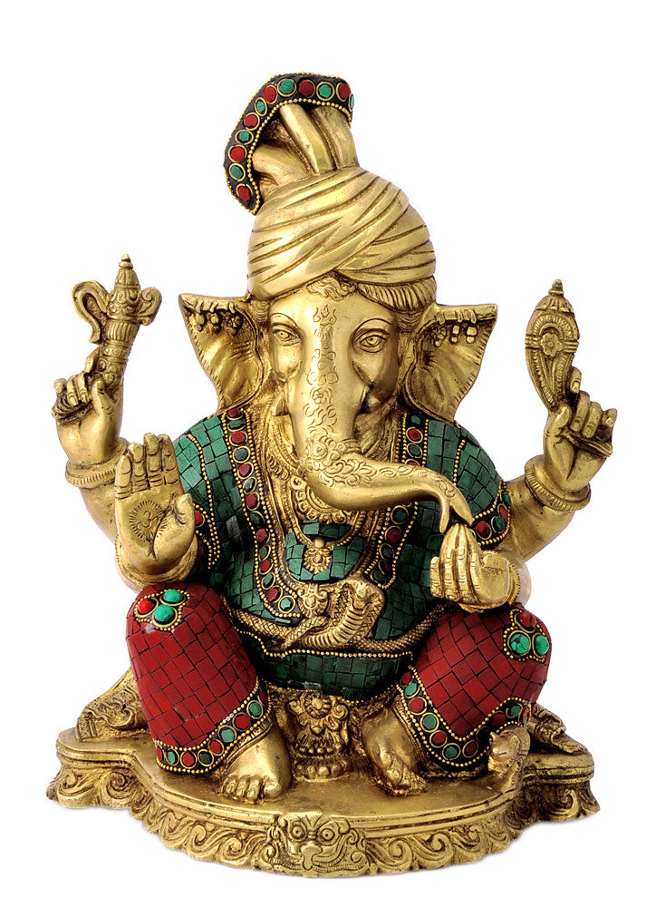 Turbaned Ganesha Murti