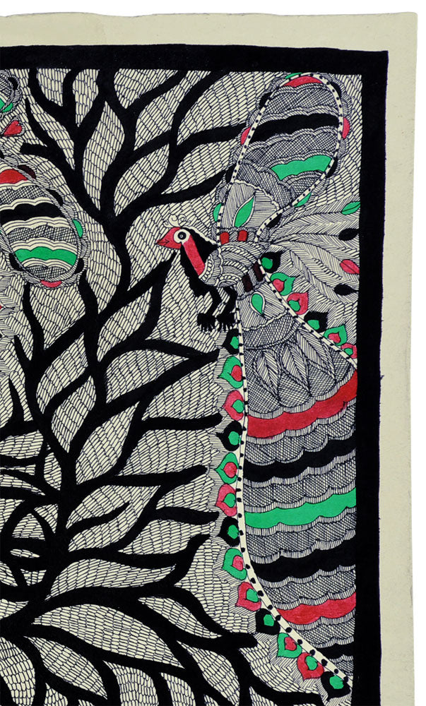 The Mother Nature - Madhubani Painting on Handmade Paper