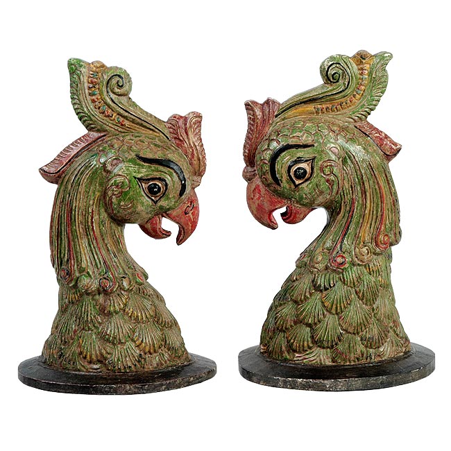Wood Statuettes - Ancient Parrots