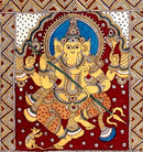 "Ashta Ganesha" Eight Ganeshas - Kalamkari Painting 75"