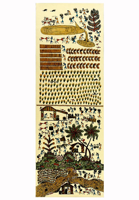 Harvest Charm - Warli Art Painting