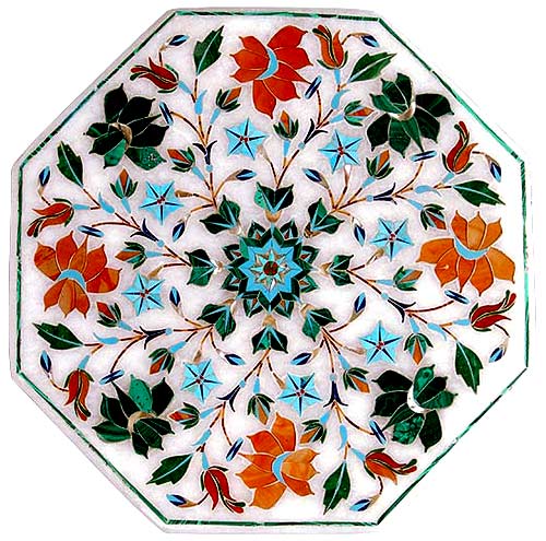 Marble Inlay Decorative Box 'Bouquet'