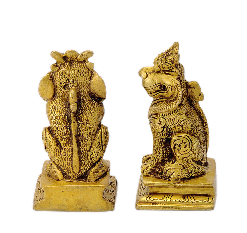 Brass Lion Pair