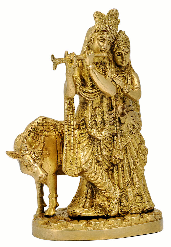 Radha Krishna with Cow