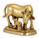 Holy Cow and Calf - Brass Showpiece for Home Decor