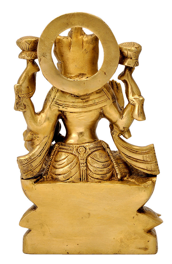Lakshmi Mata 'Goddess of  Wealth' Brass Sculpture
