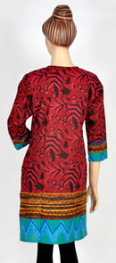 Printed Cotton Maroon Kurti