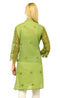 Cool Olive Green Embroidered Cotton Kurti