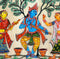 Krishna's Holi - Paata Painting