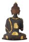 Lord Buddha - Antiquated Brass Sculpture 10.50"