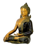 'Bhumisparsha' The Earth Touching Gesture - Brass Sculpture 12"