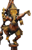 Dancing Lord Ganesha Deocrative Brass Bell 21.50"