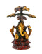 Ganesha Seated Under Tree - Gold and Copper Finish Brass Statue