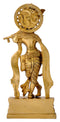 Sri Krishna Playing Flute Brass Sculpture
