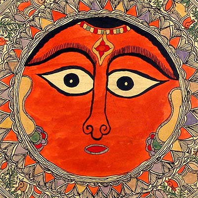 Mother Goddess - Madhubani Painting