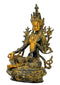 Goddess Green Tara - Brass Sculpture 12.50"
