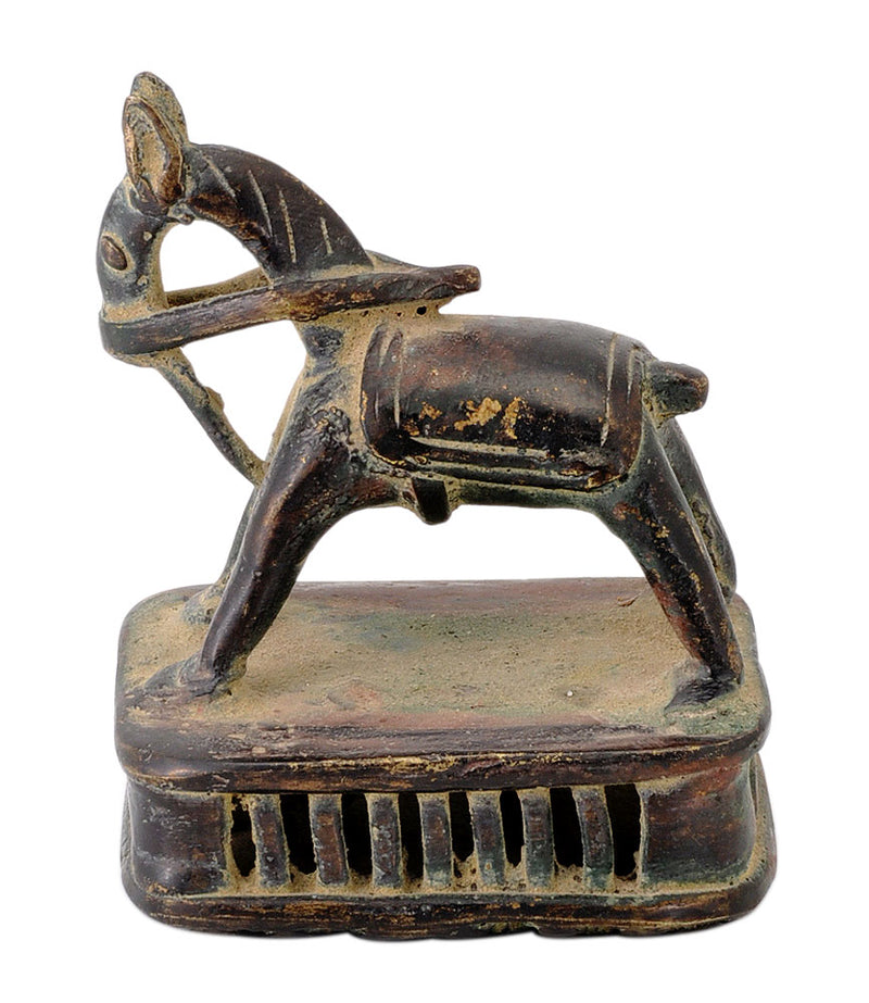 Antiquated Folkart Horse Brass Figurine