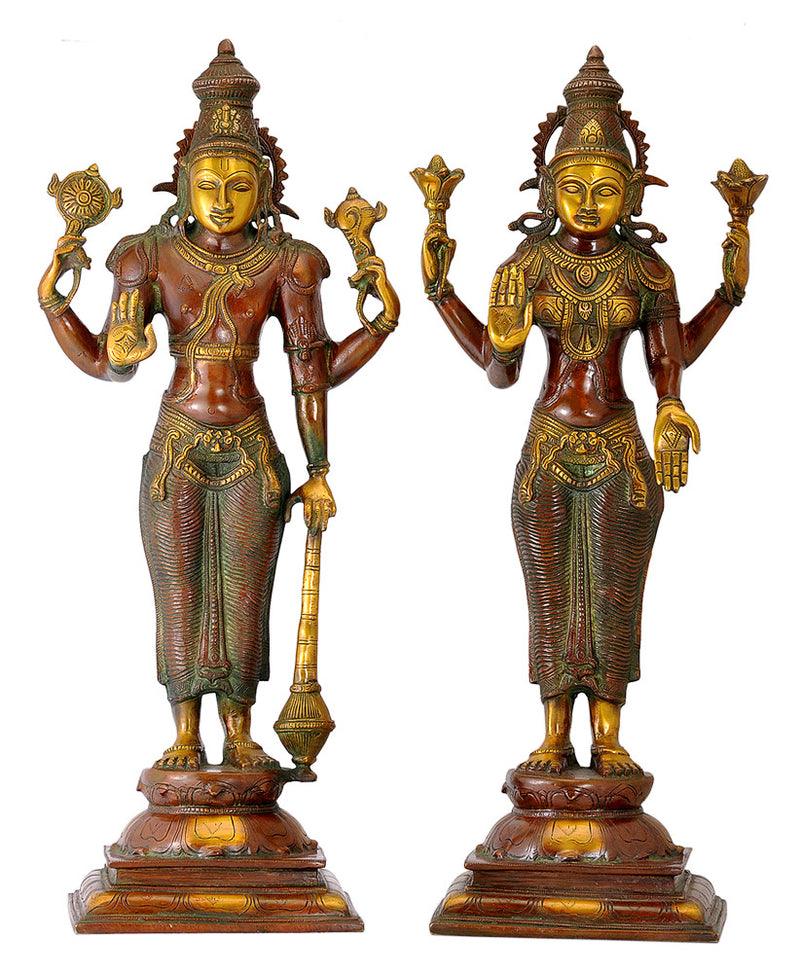 Shri Laxmi Narayan Brass Figurine