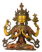 Brass Seated Avalokiteshvara 11"