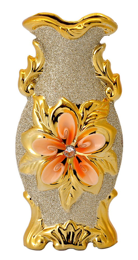 Golden Flower Decor Vase