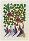 Dancing Birds - Folk Art Gond Panting