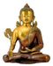 Serene Buddha - Brass Sculpture 12"