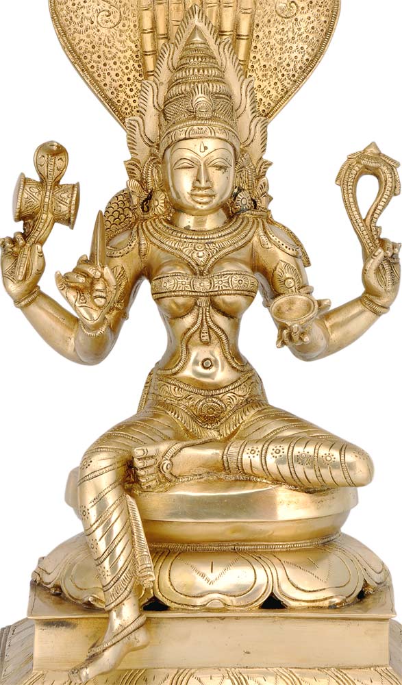 Goddess Sri Mariamman - Brass Sculpture 19"