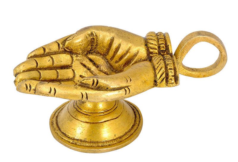 Hand Shaped Diya Lamp for Puja Room