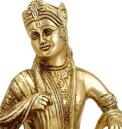 Brass Sculpture 'Krishna Teases Radha'