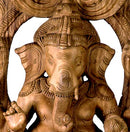 The Elephant Headed God Ganesha - Wooden Large Sculpture