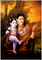 'Sri Krishna with Mother Yashoda' Oil Painting