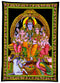 God Shiva Family Cotton Painting with Sequin Work