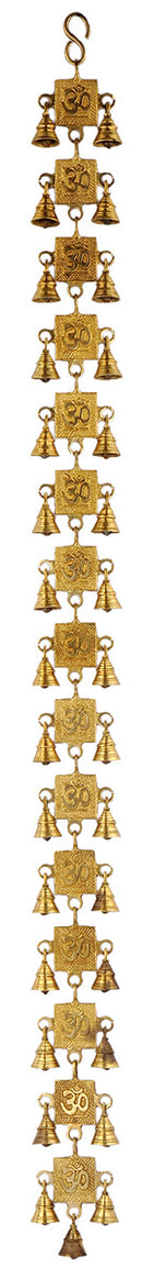 Auspicious OM Brass Hanging Belt with Bells