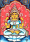 Lord Ganesha, Ma Lakshmi & Ma Saraswati - Paata Painting