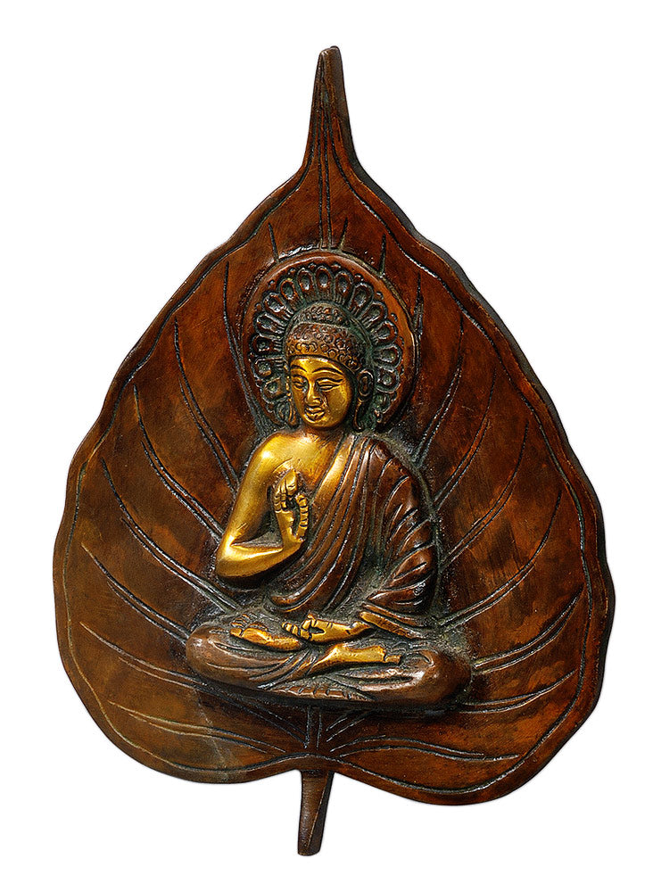 Leaf Design Buddha Wall Hanging