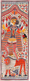 Ashtabhuja (Eight Handed) Durga-Madhubani Folk Painting