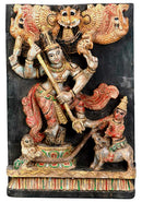 Shiva Protected Markandeya - Wooden Panel