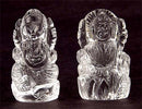 Lakshmi and Ganesha for Home Temple - Quartz Crystal Statues