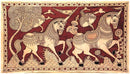 Kalamkari Painting "Celestial Stallions"