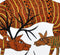 Deer Protects Her Fawn From Eagle - Gond Painting