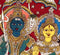 Lord Shiva Seated with Consort Uma - Kalamkari Painting